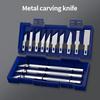 13Pc Metal Carving Knife Pen Style Art Seal Cutting Manual Combination Paper Cuttings Non-Slip Gadget DIY Precision Repair Tool