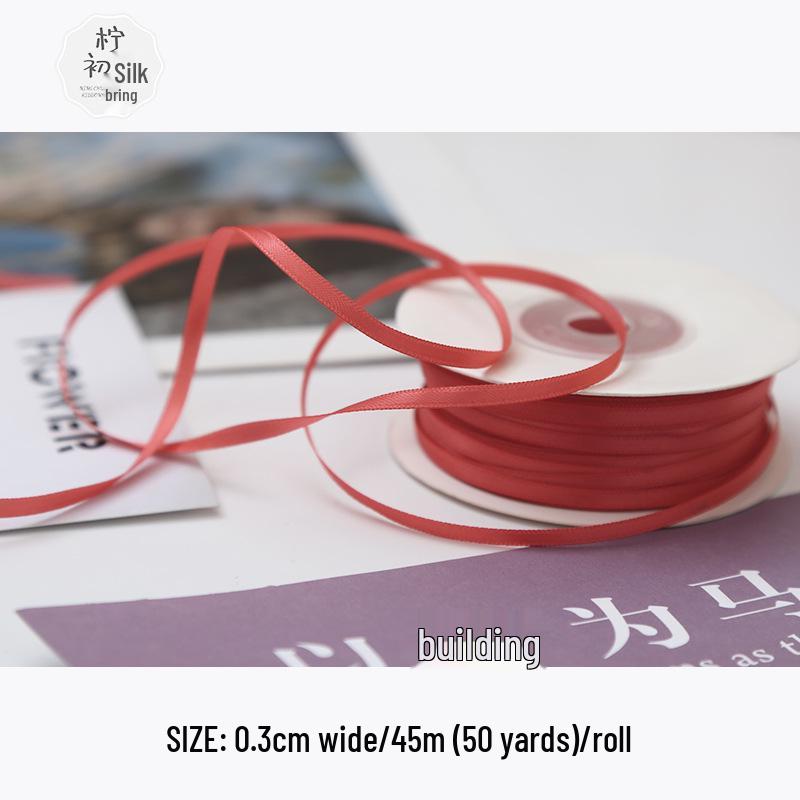 3mm Premium Double-Sided Satin Polyester Ribbon for Wedding Bows and Gift Packaging