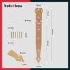 Lot of 2 KOTARBAU Door Hinges T-Hinges, Powder-coated, Stainless, Yellow, 250 Mm