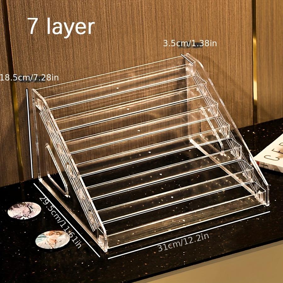 1pc Stackable Clear Acrylic Display Stand for Collectibles - Perfect for Figurines, Pins, Badges, Miniatures, Cards & Stickers