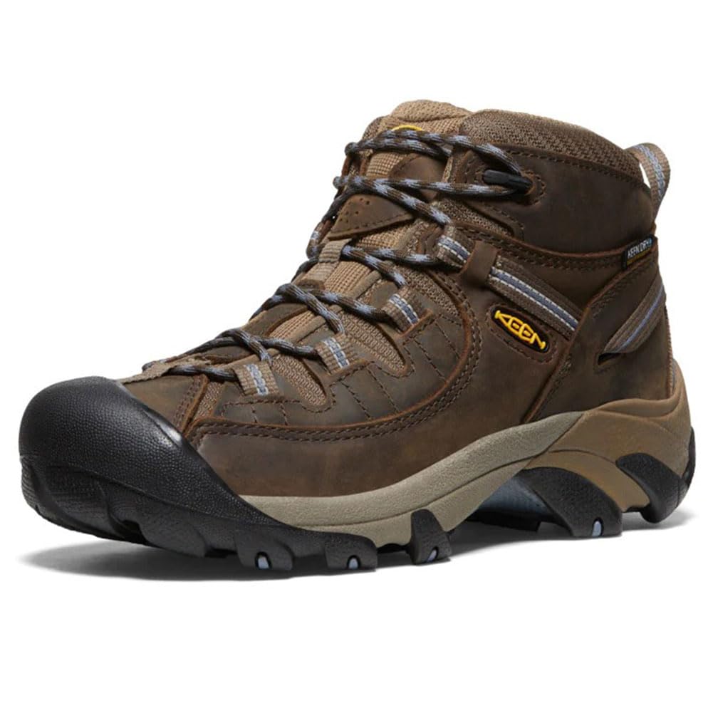 KEEN Targhee Two Mid Waterproof Trekking Slate Size Shoes, Women's, 1004114, Black/Flint Stone, 7.5 (24.5cm)