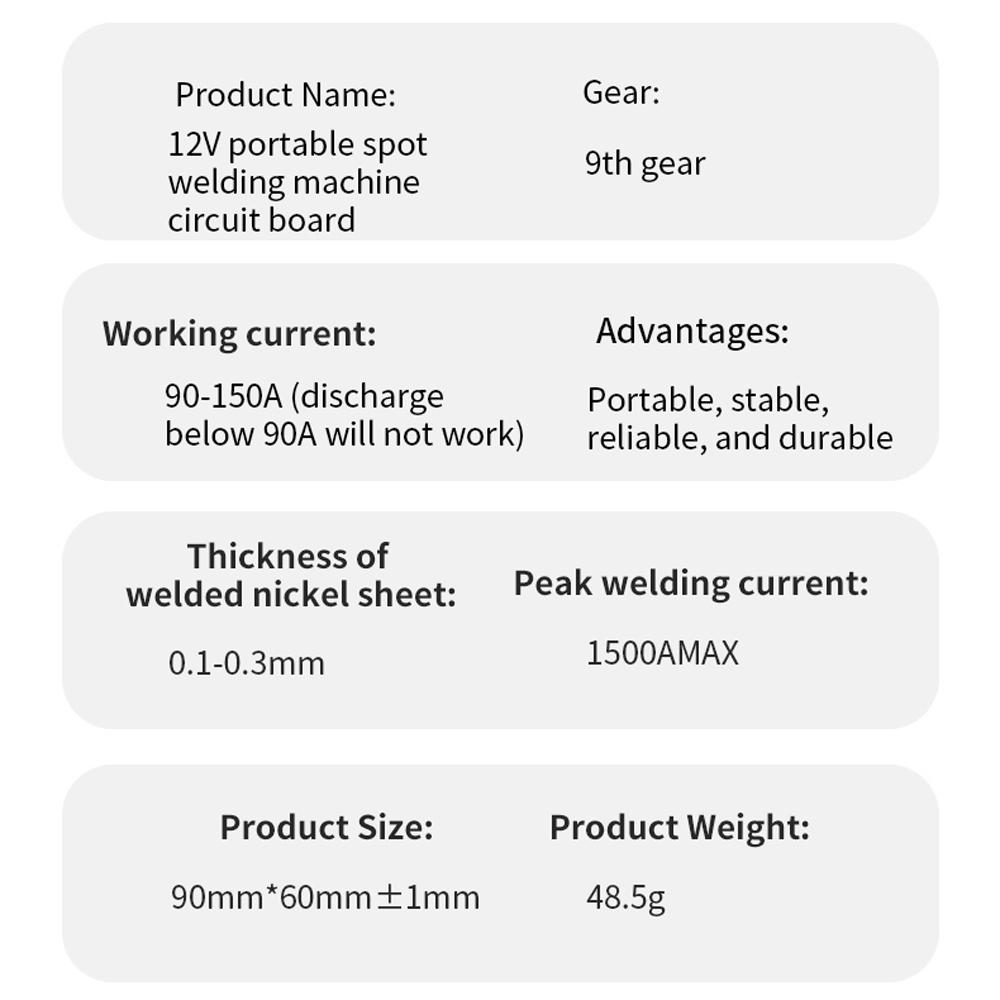 9 Gears of Output Power Adjustable Intelligent Soptwelder Control Board Multifunctional Lithium