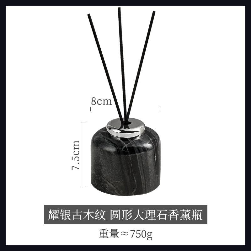 Natural Marble Perfume and Aroma Bottle Square Marble Bathroom Essential Oil Storage Bottle Fragrance Diffuser for Room Bedroom