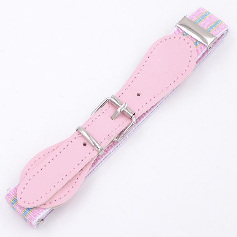 Kids' Elastic Waistband Korean Style Casual Leather Belt with Pin Buckle