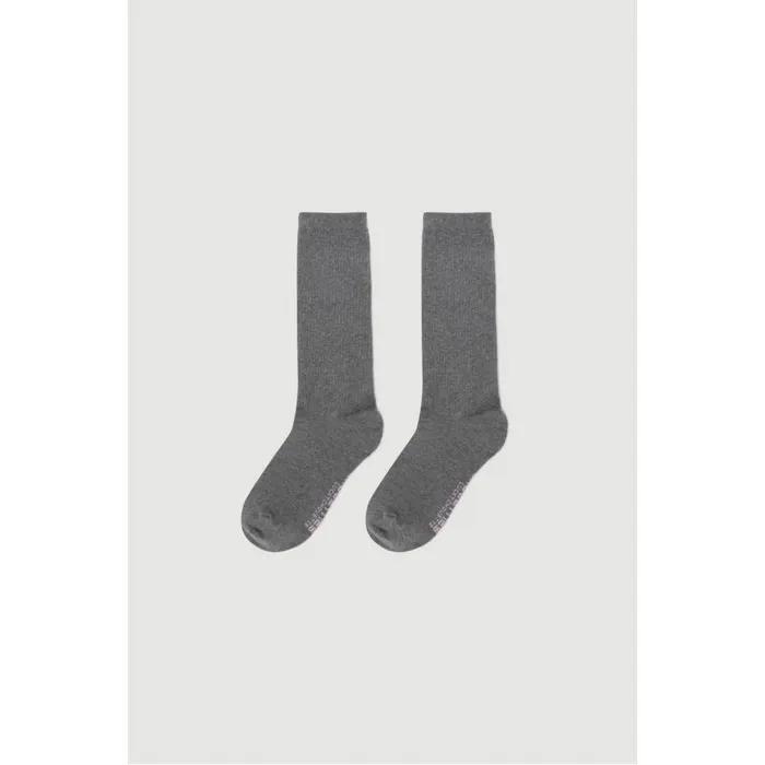 Chouetties by LUCKY CHOUETTE Basic Ribbed Socks (melange Gray) 7ALAX26340GYM