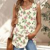 Womens Casual O Neck Loose Color Sleeveless Top T-shirt Summer Tank Tops For Women Tank Camisole Sleeveless Basic Tops