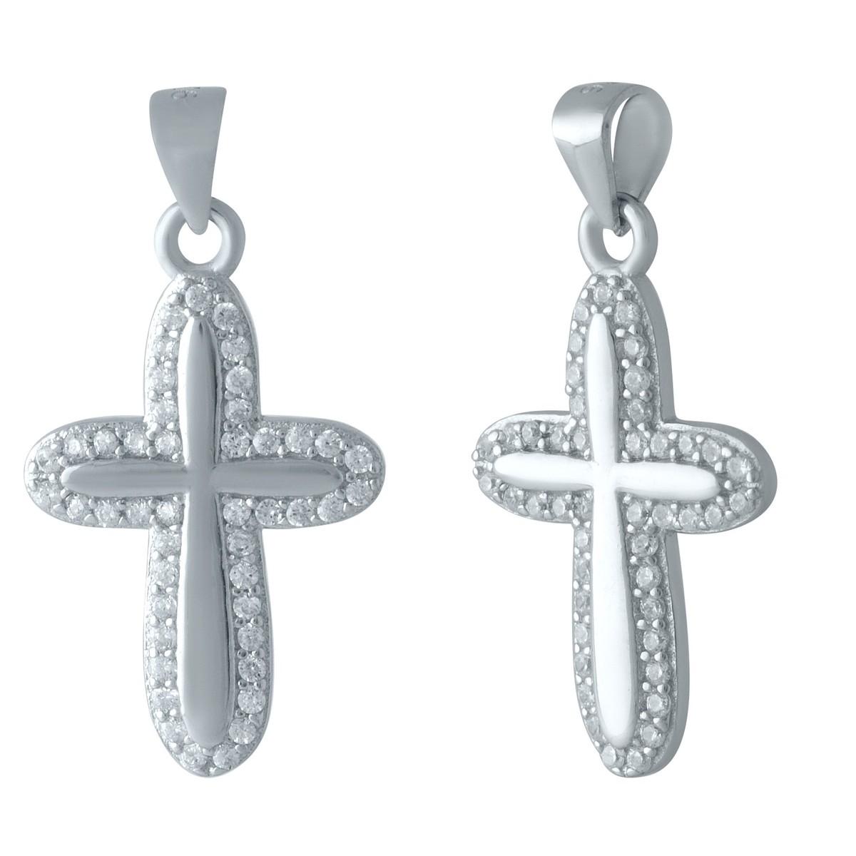 

Срібна каблучка з фіанітами (2001805) білий