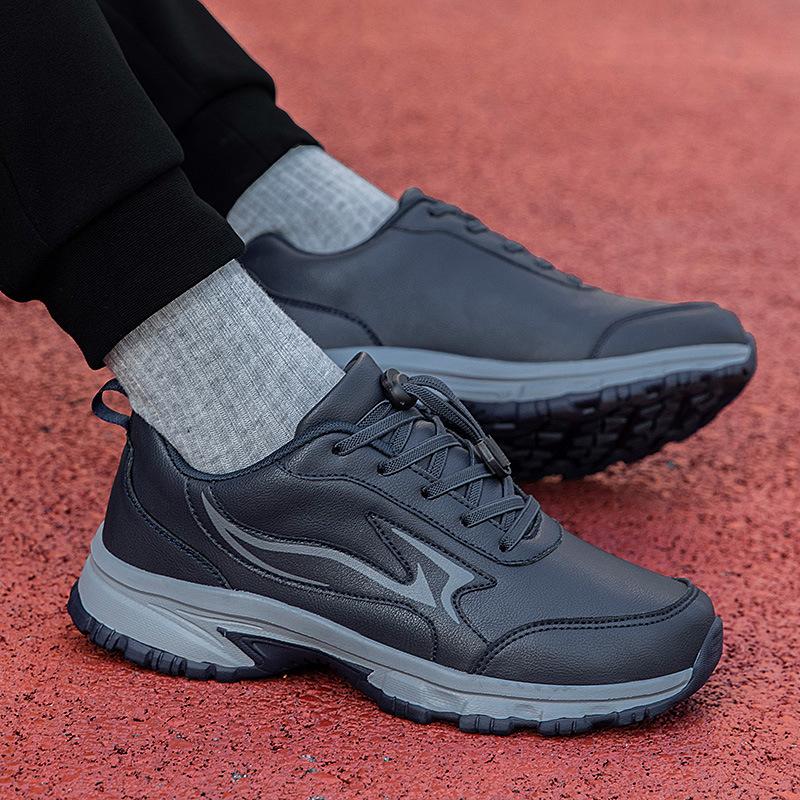 

Модные осенние кожаные водонепроницаемые мужские женские повседневные кроссовки с мягкой подошвой для среднего и пожилого возраста спортивные кроссовки для ходьбы размер 38-45 45