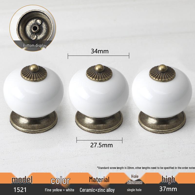 Colorful Ceramic Pumpkin Cartoon Knob for Children's Cabinet or Drawer Handles.