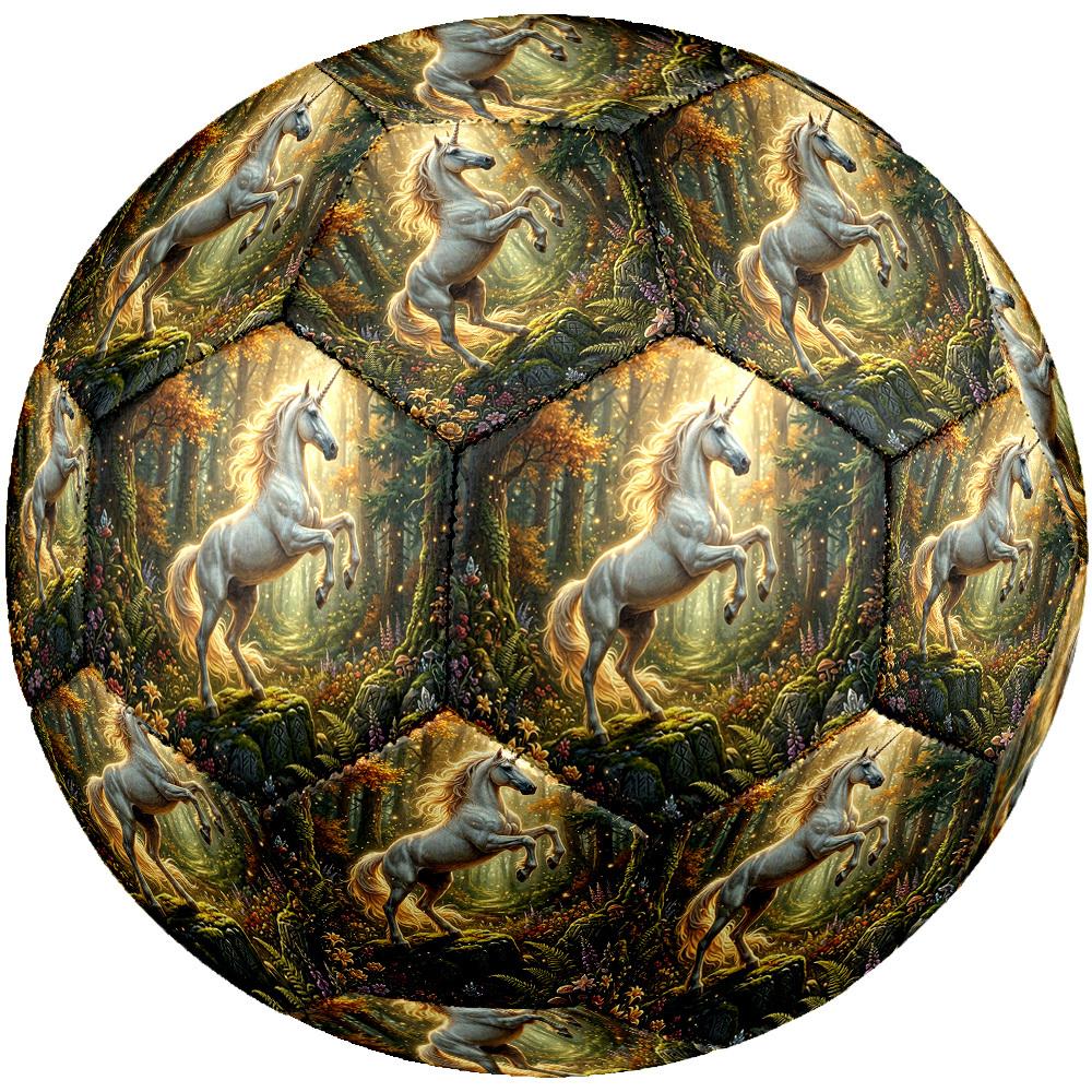 1pc Unicorn Forest Theme Soccer Ball Football, Size 5, Lightweight PVC, Outdoor Training Soccer Ball,Sports Gift t6144
