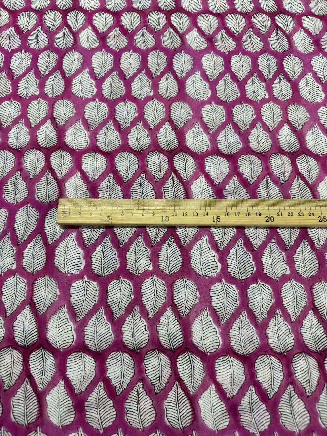 Long Staple Cotton Block-Printed Cotton Skin-Friendly Cotton Fabric for Dresses and Blouses