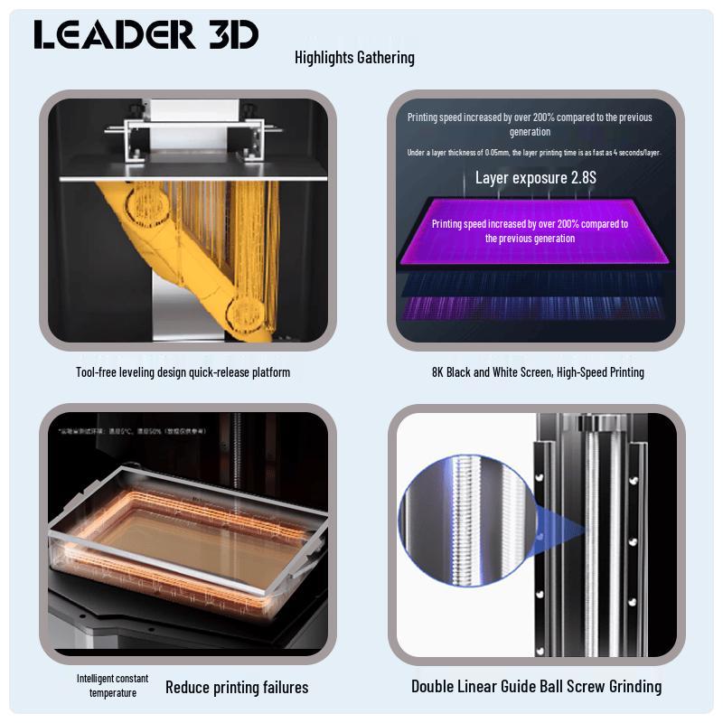 LCSW 3D LEADER Industrial 8K 16-inch Resin 3D Printer
