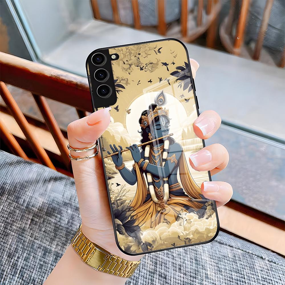 

Indian God Lord Krishna Phone Case For Samsung A25 A13 A33 5G A54 A36 A35 A56 A52 A14 Shockproof Glass Cover Samsung A34