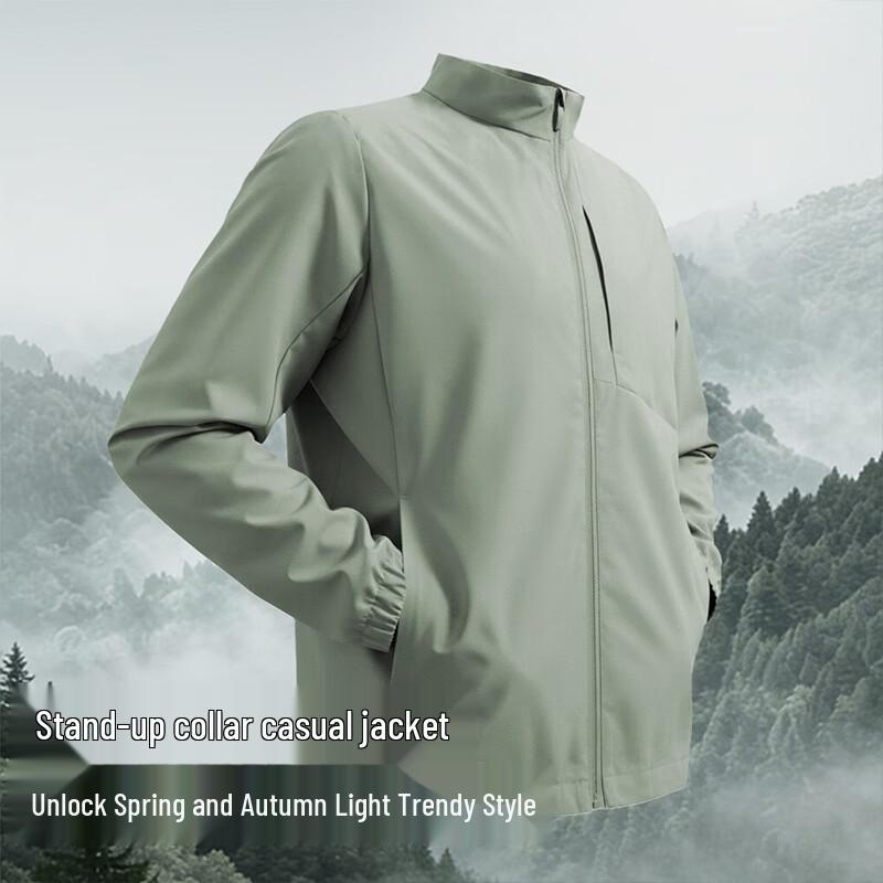 Jeep Men's Spring/Autumn Casual Stand-Collar Bomber Jacket