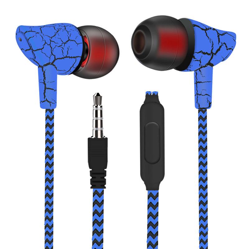 Cheap 1Pc Smartphone Cracked Style InEar Earbuds Headsets Sports