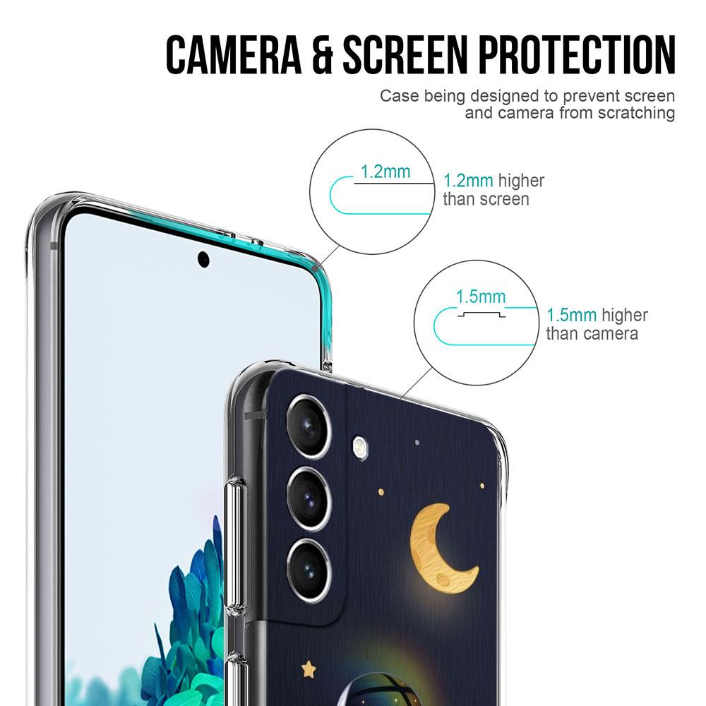 Astronaut Universe Clear Case For Samsung Galaxy S22 S20 FE S21 S10 S9 Plus Note 20 Ultra 10 Lite Transparent Phone Shell