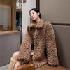 High-end Imitation Lamb Wool Coat for Women's Winter New Thickened Loose Design Lapel Light Environmentally Friendly Leather