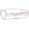 VidaXL Lit de repos gris clair 100x200 cm tissu 354210