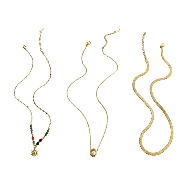 Stylish Beaded Pearls Necklace Daily Wear Necklace Elegant Women Accessory Evening Party Jewelry Stainless Steel Texture