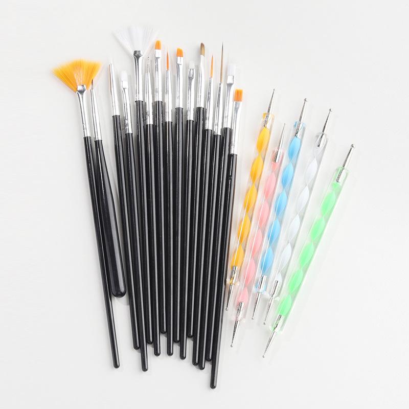 Nail Art Brush Set 20 Nail Art Painting Pen Pull Line Pen Light Therapy Pen Diamond Nail Art Tools Full Set