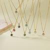 Exquisite Simple Zircon Flower Pendant Necklace Sweet Romantic Jewelry For Women