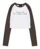 YOUHEE Reglan Lettering Long Sleeve Brown