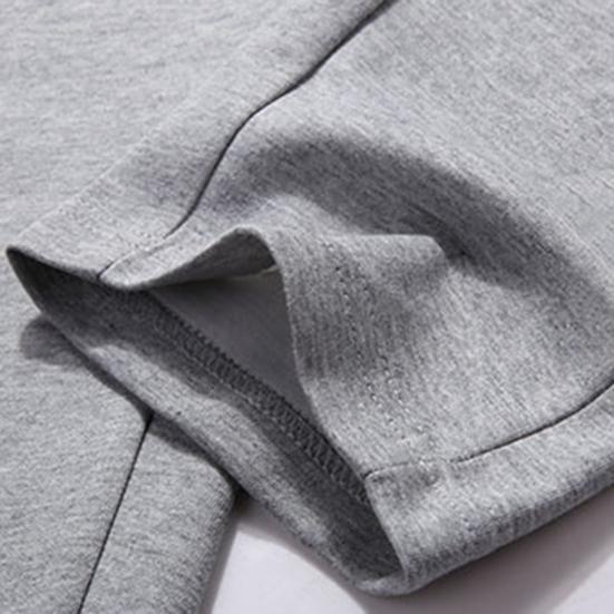 1 Set Jacket Pants Set Solid Color Zipper Autumn Winter Ribbed Cuff Coat Drawstring Pants for Daily Wear
