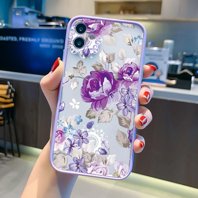 Retro Spring Bloom Flowers Phone Case For iPhone 15 14 7 8 Plus SE2 15 14 12 11 13 Pro Max X XR XS Hard Shockproof Back Cover