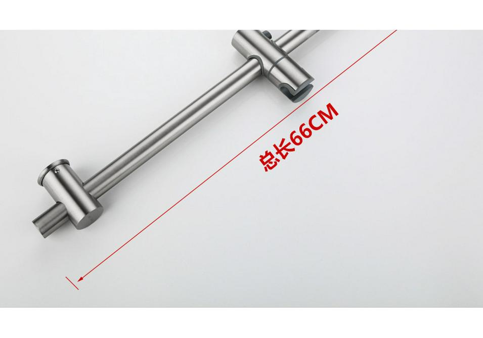 Adjustable No-Drill Stainless Steel Shower Head Holder and Sprayer Base