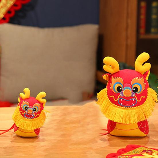 Pandantiv din pluș dragon în stil popular chinezesc Drăguț Zodiac Dragon păpușă Plushie Mascota Anului