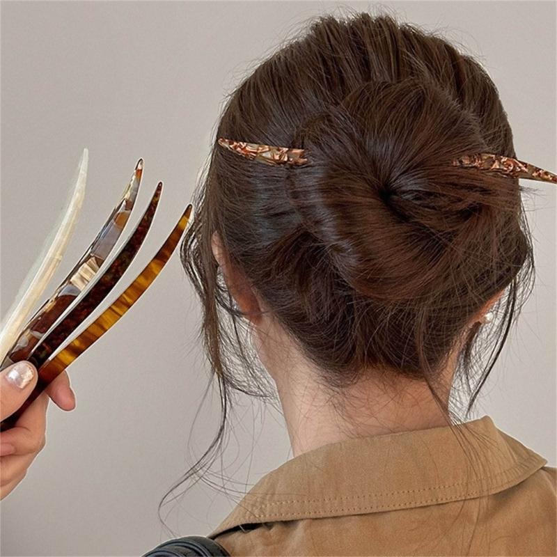 Acetate Hair Stick For Secure Bun Updos Classical Design Hairpin For Women Daily Use And Special Occasion Dressingup