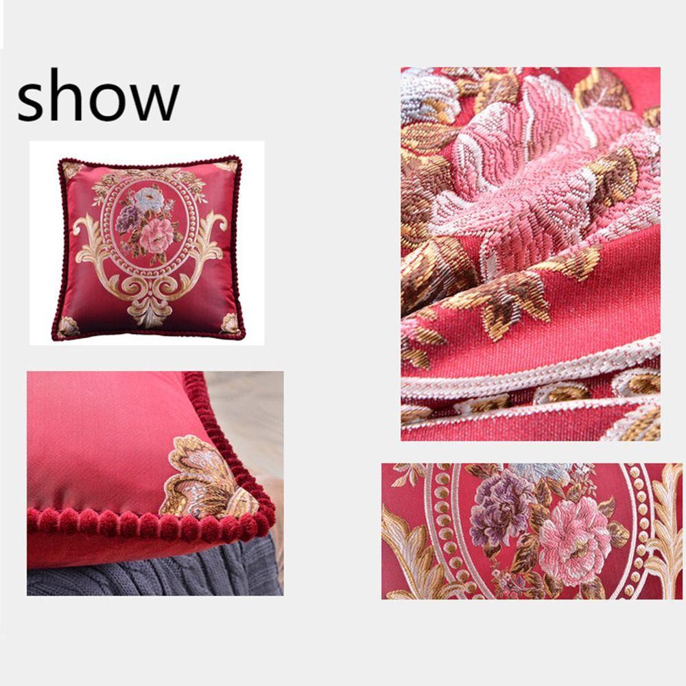 Retro Decorative Jacquard Pillow Case Europe Style Throw Pillow Case Cushion Cover Sofa Decor