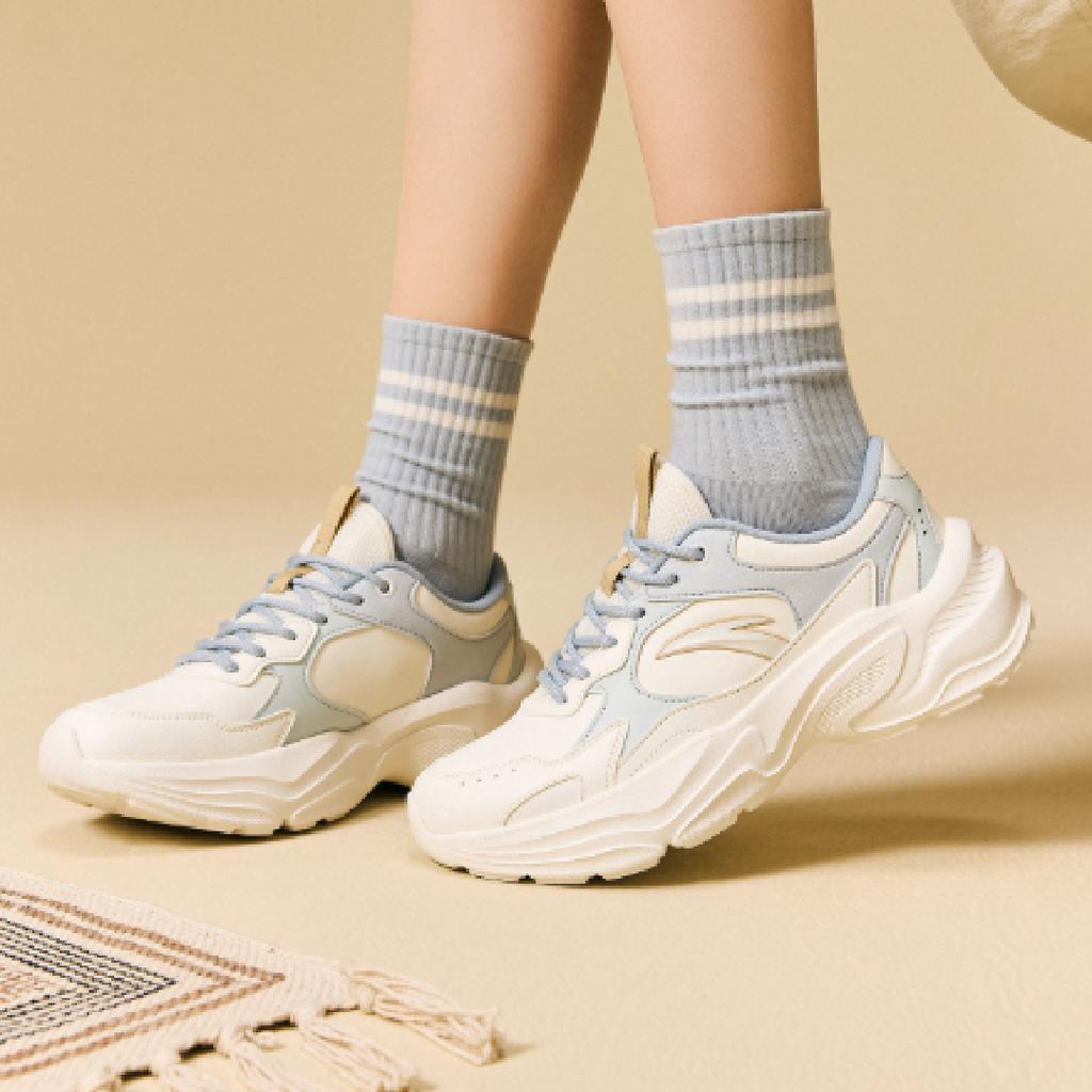 Anta Little Millennium Trendige Bequeme Verschleißfeste Atmungsaktive Leichte Erhöhte Höhe Low-Top Freizeitschuhe Damen Freizeitschuhe 922538826-6