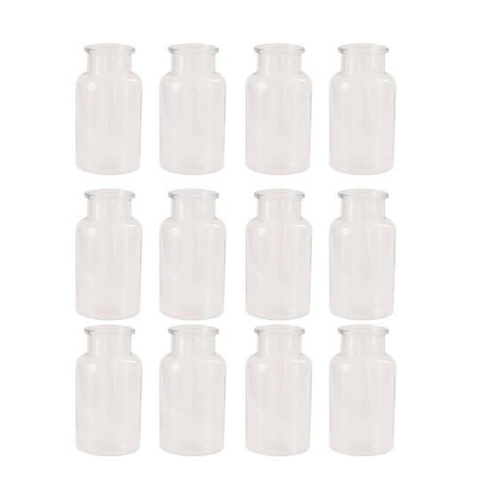 Yousheng Small Vases for Flowers, Mini Clear Glass Bud Vases, Mini Flower Vase for Wedding Table Centerpiece Home Decor,