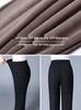 Women's Fleece-Lined High-Waist Warm Pants – Thick, Casual, Straight-Leg for Mom Style, Ideal for Winter Wear by Middle-Aged and Elderly.