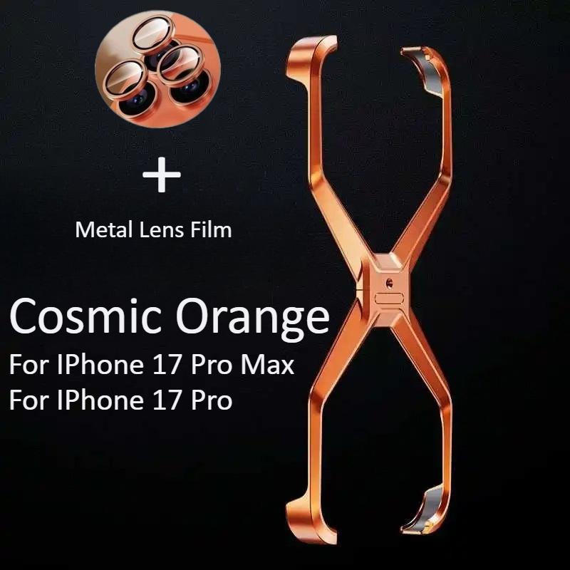 

New X-shape Aluminum Alloy Frameless Heat Dissipation Case For IPhone 17 Pro Max Easy Install Dismantle Rugged Shockproof Cover iPhone17 Pro