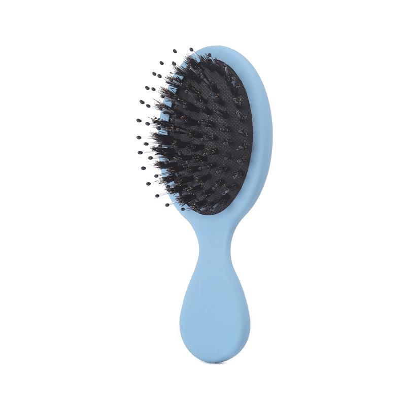 Mini Two-Color Air Cushion Pig Bristle Massage Comb for Wet Hair