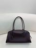 2026 Premium Cowhide Row Series Bowling Handbag, Large Capacity Commuting Shoulder Bag