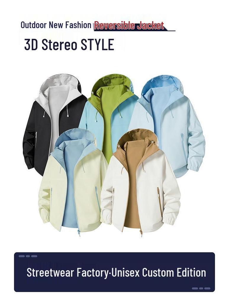 Jachetă Unisex Față-Verso Cross2025 Stil Coreean - Versatilă & Trendy