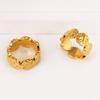 European and American style fashion niche design high-end natural texture ring, light luxury temperament versatile copper women's jewelry