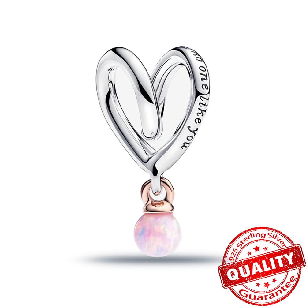 Sweet Copper Love You Mom Entwined Infinite Hearts Charm Fit Original Bracelet For Women Necklace Fine Jewelry