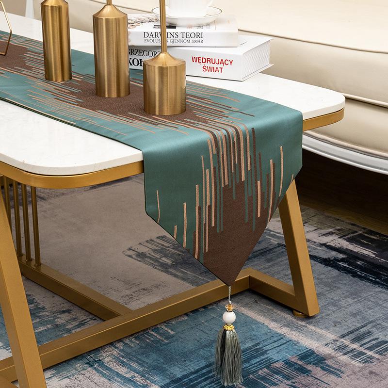 Steagul european de mese din satin, modern, simplu, broderie, sufragerie, masă, ceai, televizor, copac dulap, pânză, steag pentru masă de hotel