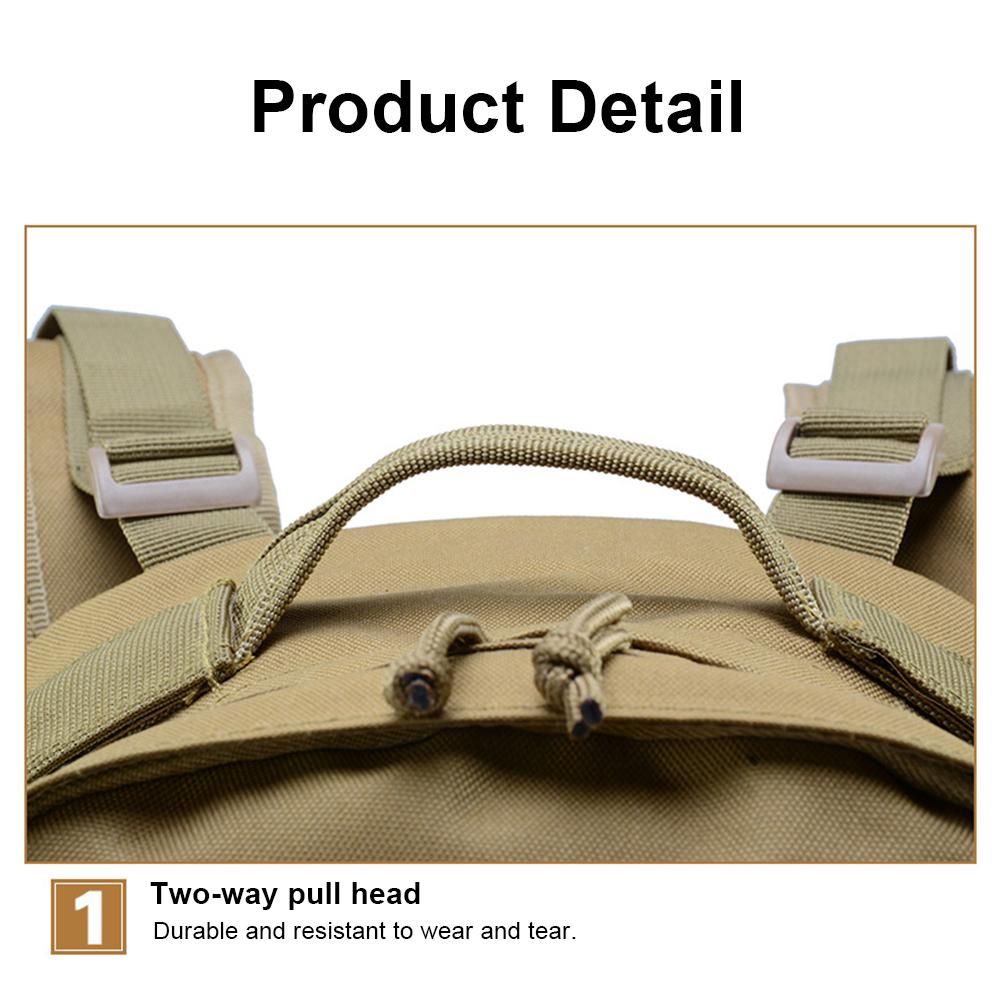 BOMTURN Zaino Tattico Militare 27L Impermeabile - Morbido E Robusto Per Sopravvivenza, Trekking, Caccia - Colore Nero