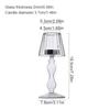 1PC Vintage-Inspired Glass Table Decoration Desk Lamp Shaped European Transparent Glass Candle Holder Glass 18.5x8.5cm