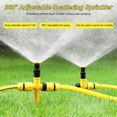Rasensprenger mit Erdspieß Bodenstecker Wassersprenger Einstellbarer Gartensprenger für Hof Terrasse Rasen Gras Bewässerung