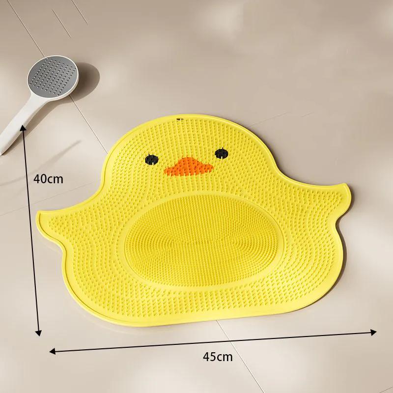 WTEMPO Silicone Duck Foot Rubbing Bathroom Non Slip Pad Rubbing Back Massage Pad Rubbing Bath Foot Washing Artifact Bathroom Duck Floor Mat