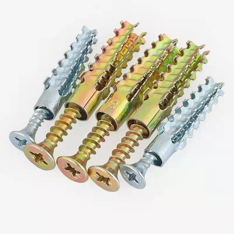 Lightweight Iron Christmas Tree Expansion Tube with Serrated Gecko Screw for Brick and Cement Walls