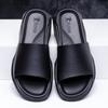 New Men Shoes Genuine Leather Slippers Summer Casual Slides Street Cool Beach Shoes