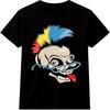 Punk Rock Totenkopf T-Shirt Mohawk Totenkopf Brille Tattoo Grafik T-Shirt