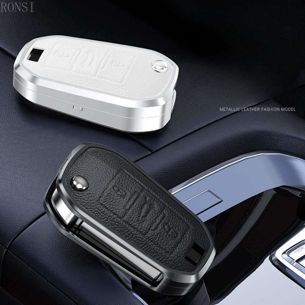 Legierung Leder Auto Klappschlüsselhülle Vollabdeckung für Peugeot 3008 208 308 508 408 2008 307 4008 für Citroen C4 C4L CACTUS C3 C6 C8